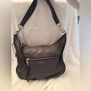 Marc Jacobs New York Recruit Hobo grey leather shoulder bag